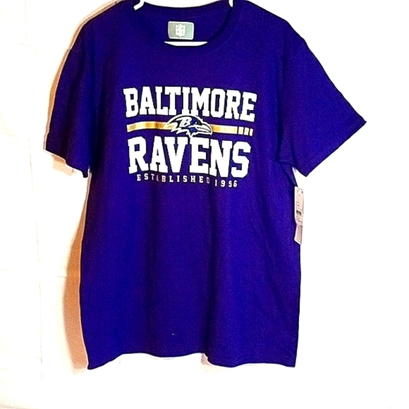 NFL Official Baltimore Ravens Purple T-Shirt Size LGG - Picture 1 of 9
